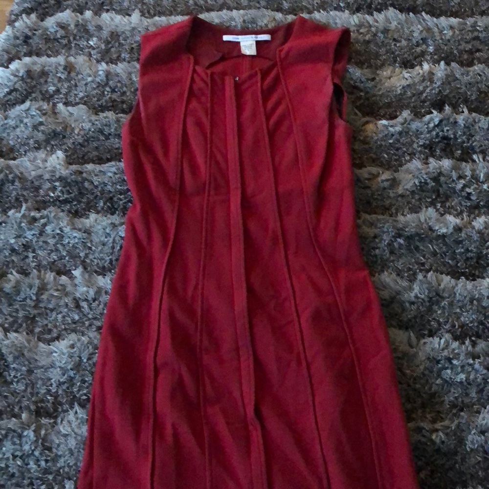 Red Diane von Furstenberg dress